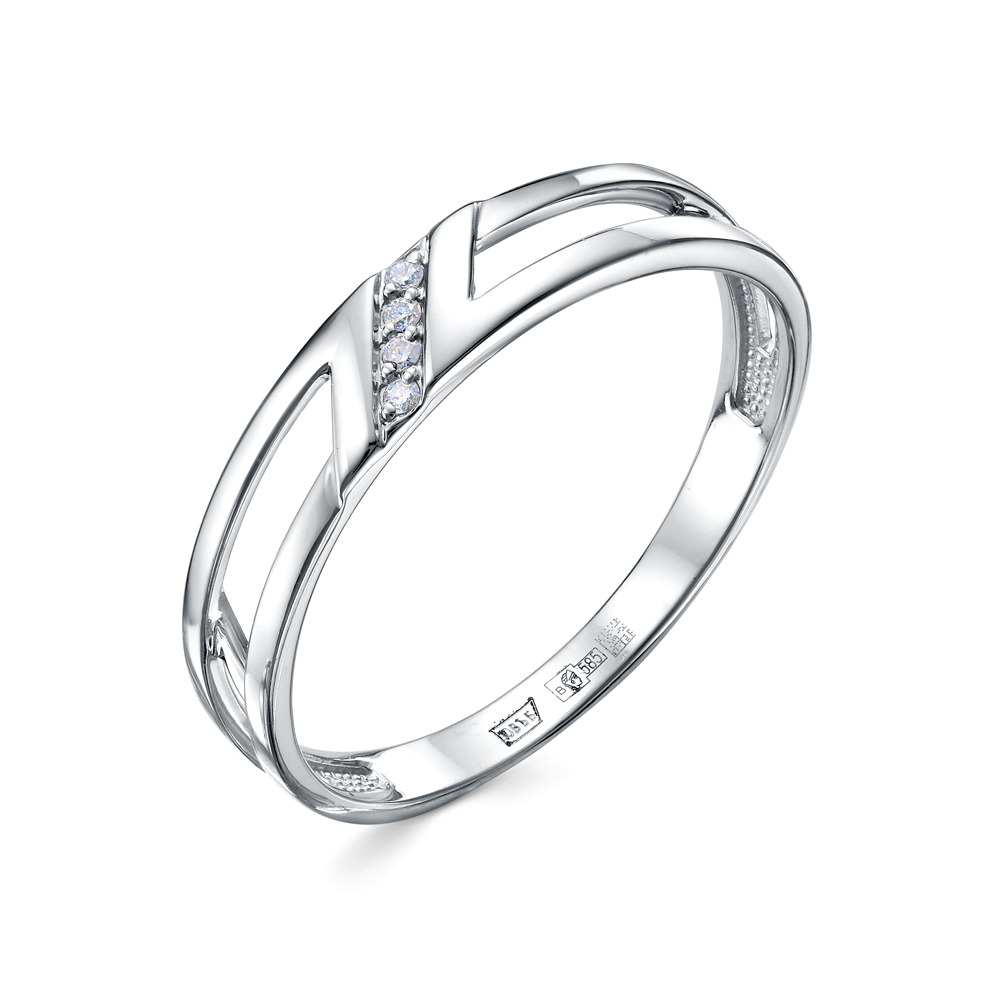 Кольцо из золота с камнем Бриллиант фото, цены