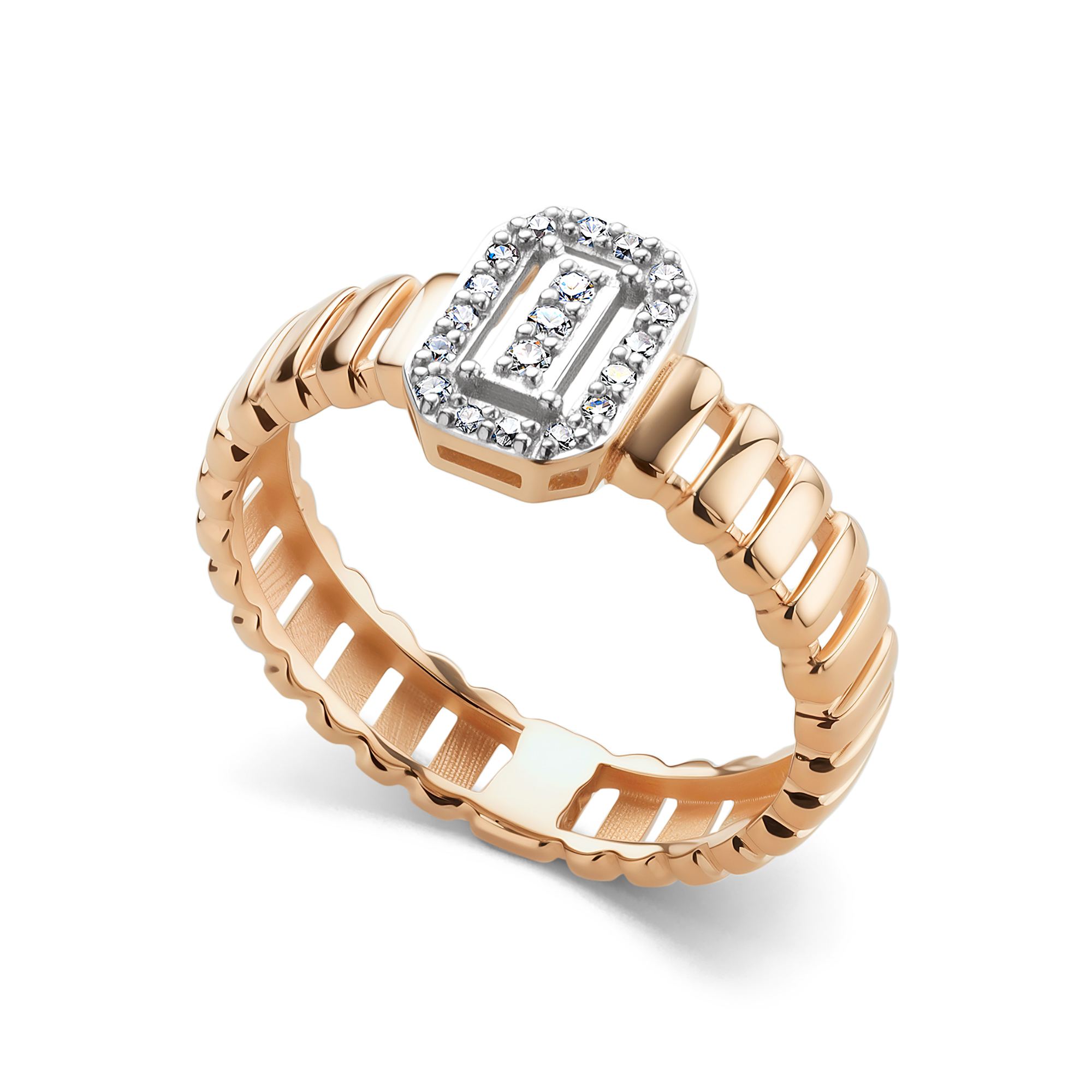 Кольцо из золота с камнем Бриллиант фото, цены