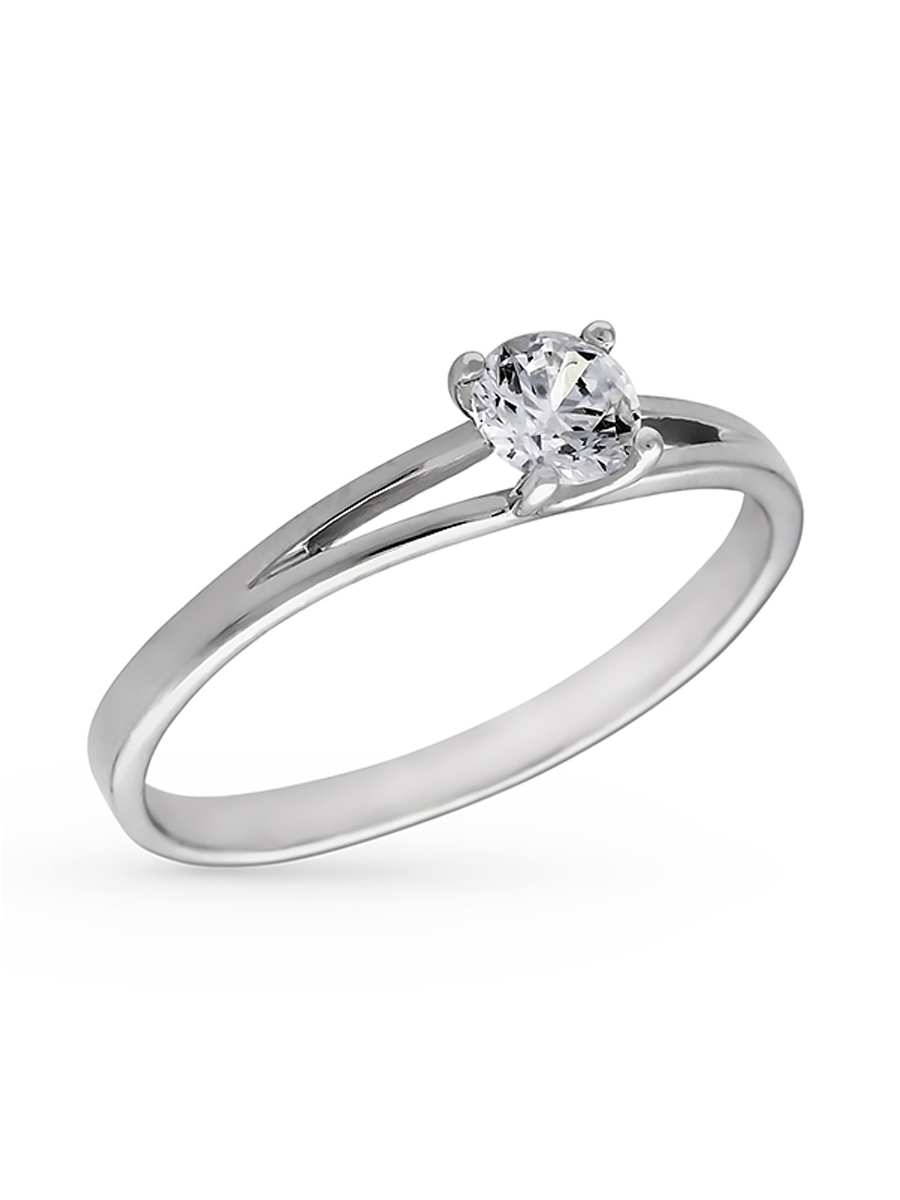 Кольцо из серебра с камнем Фианит фото, цены