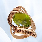 Кольцо из серебра с камнем Фианит, Ситалл фото, цены