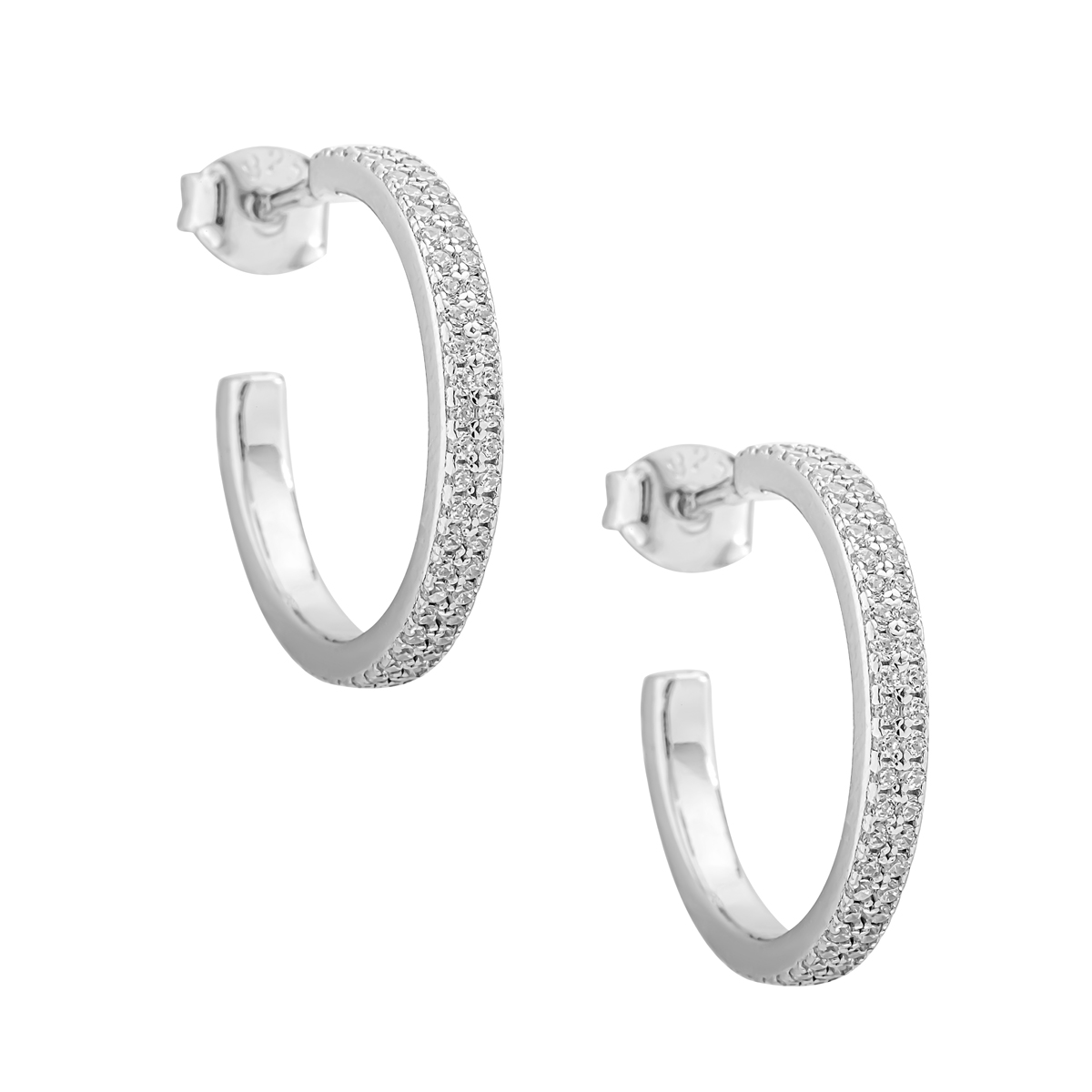 Пуссеты из серебра с камнем Циркон фото, цены