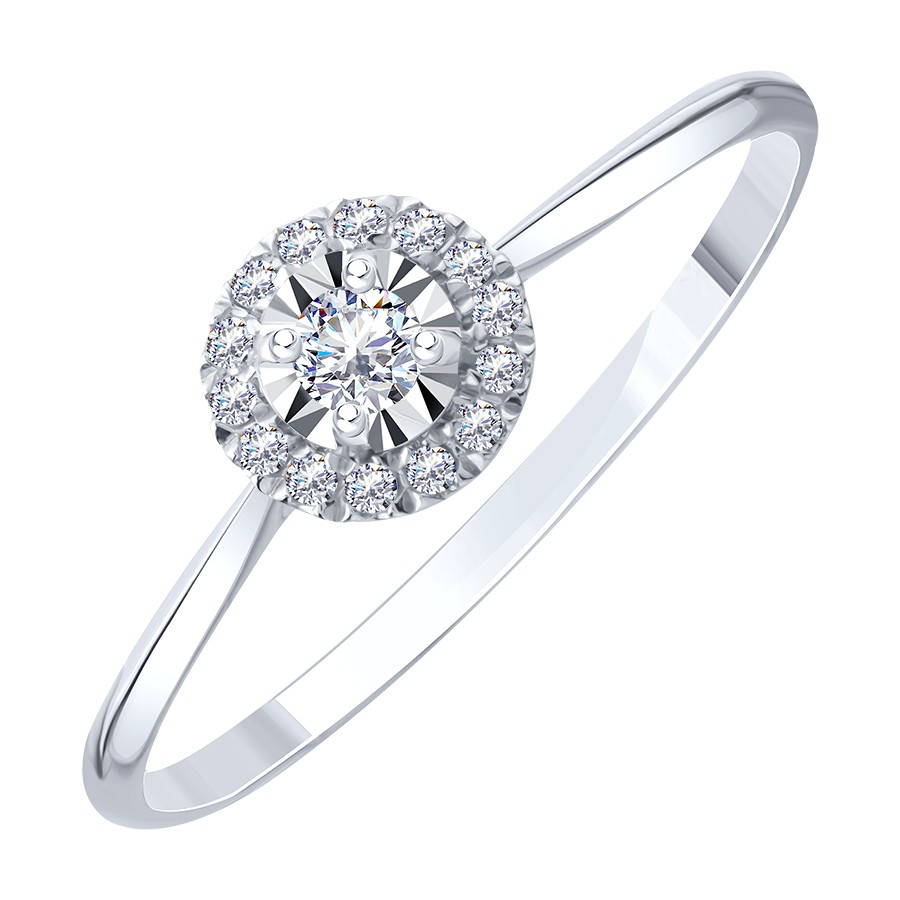 Кольцо из золота с камнем Бриллиант фото, цены