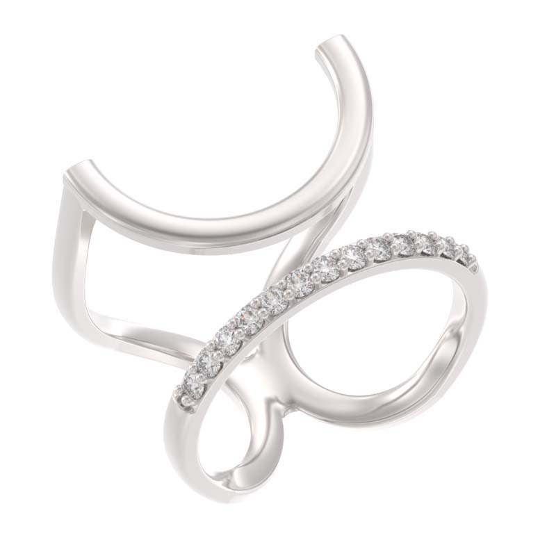 Кольцо из серебра с камнем Фианит фото, цены