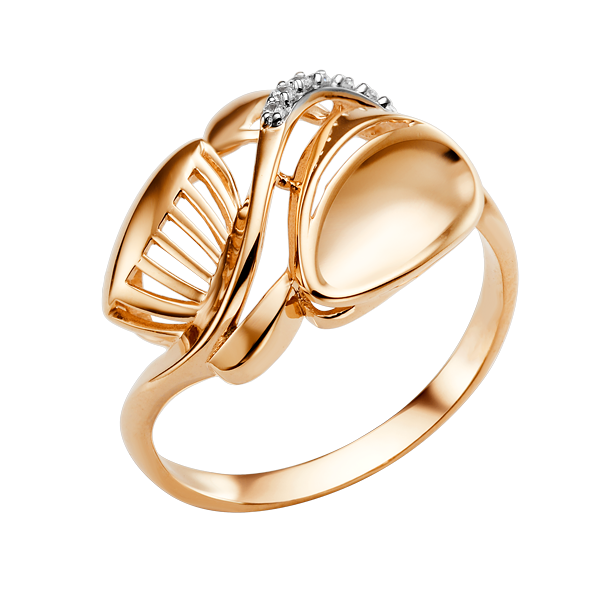 Кольцо из золота с камнем Фианит фото, цены