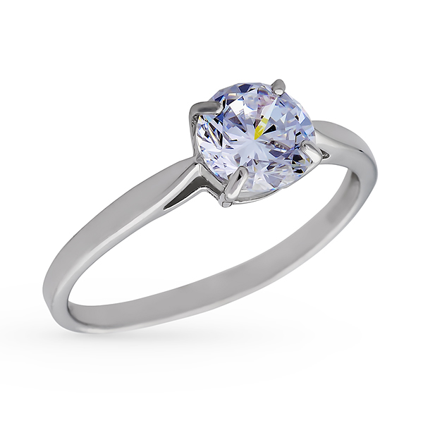 Кольцо из серебра с камнем Фианит фото, цены