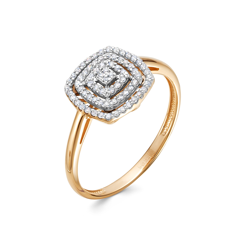 Кольцо из золота с камнем Бриллиант фото, цены