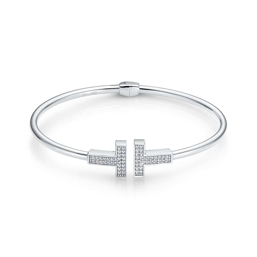 Браслет из серебра с камнем Фианит фото, цены