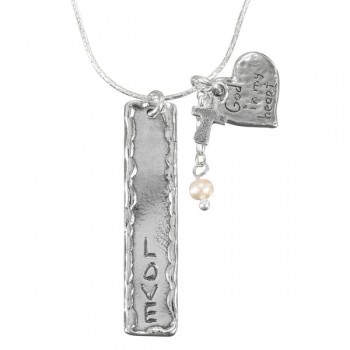 Колье из серебра с камнем Жемчуг фото, цены