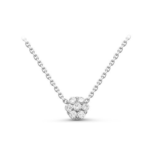 Колье из белого золота с камнем Бриллиант фото, цены