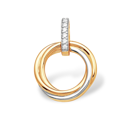 Подвеска из золота с камнем Фианит фото, цены