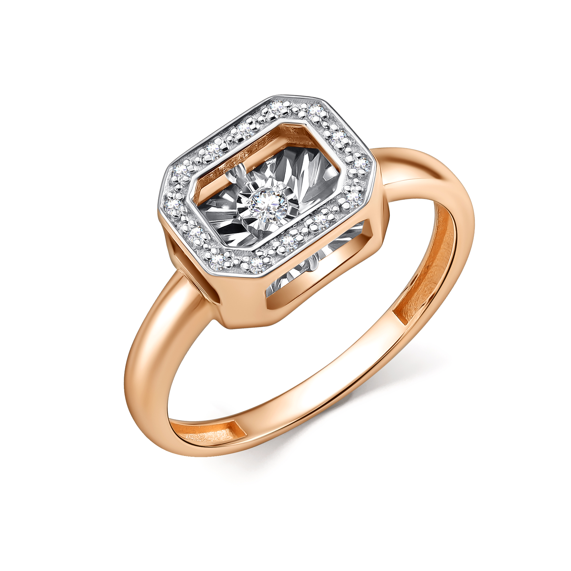 Кольцо из золота с камнем Бриллиант,  фото, цены