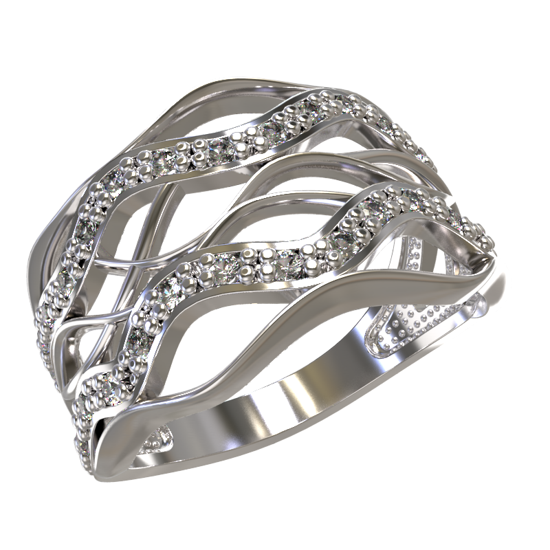 Кольцо из серебра с камнем Фианит фото, цены