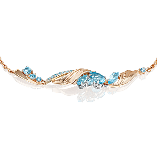 Браслет из золота с камнем Топаз фото, цены