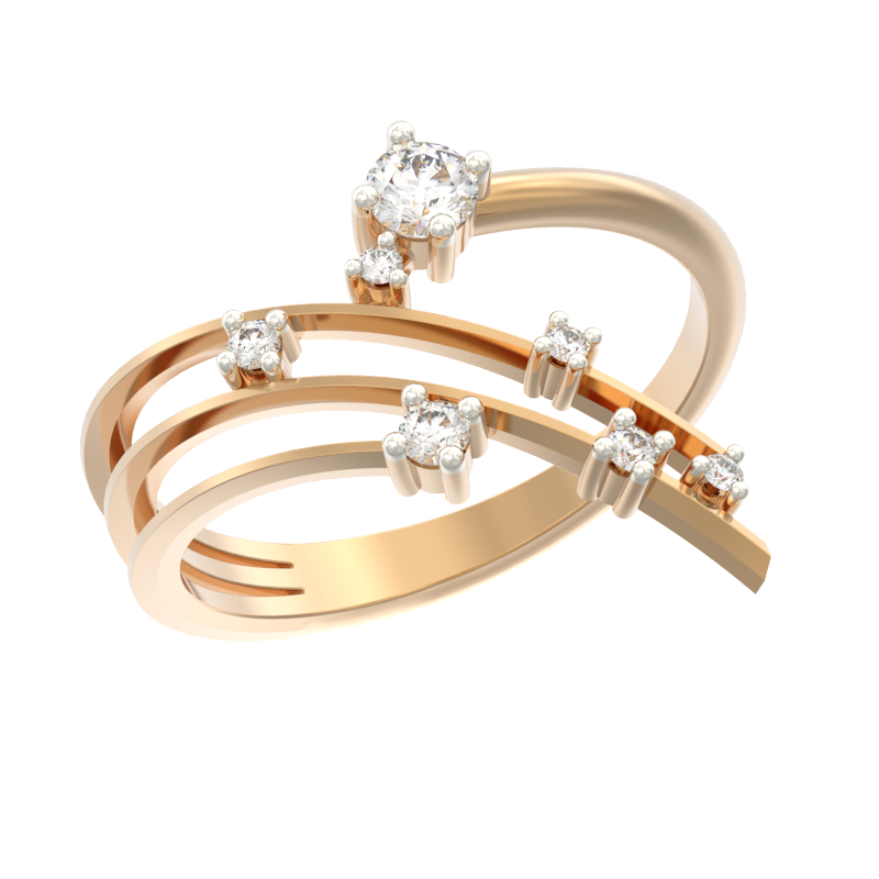 Кольцо из золота с камнем Фианит фото, цены