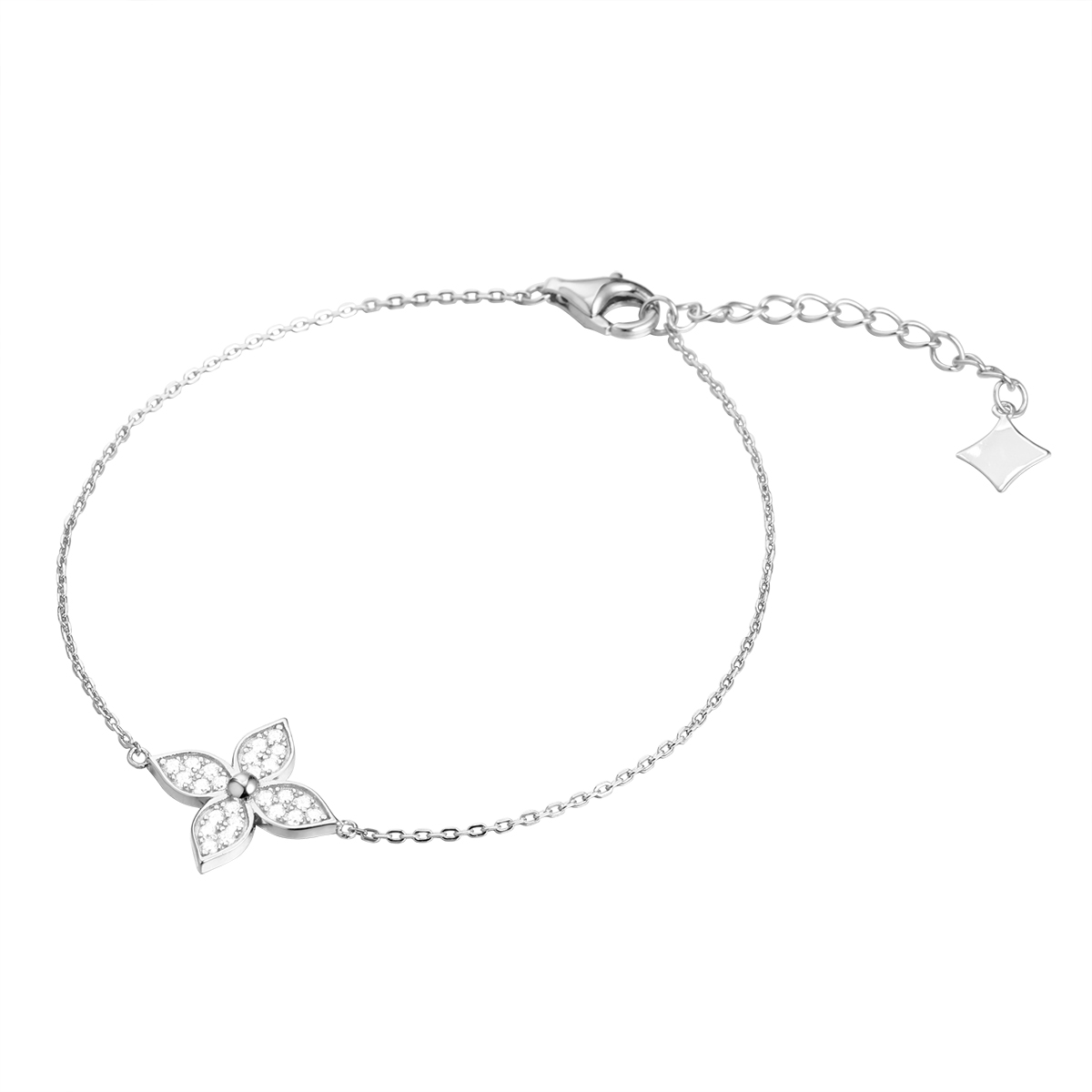 Браслет из серебра с камнем Фианит фото, цены