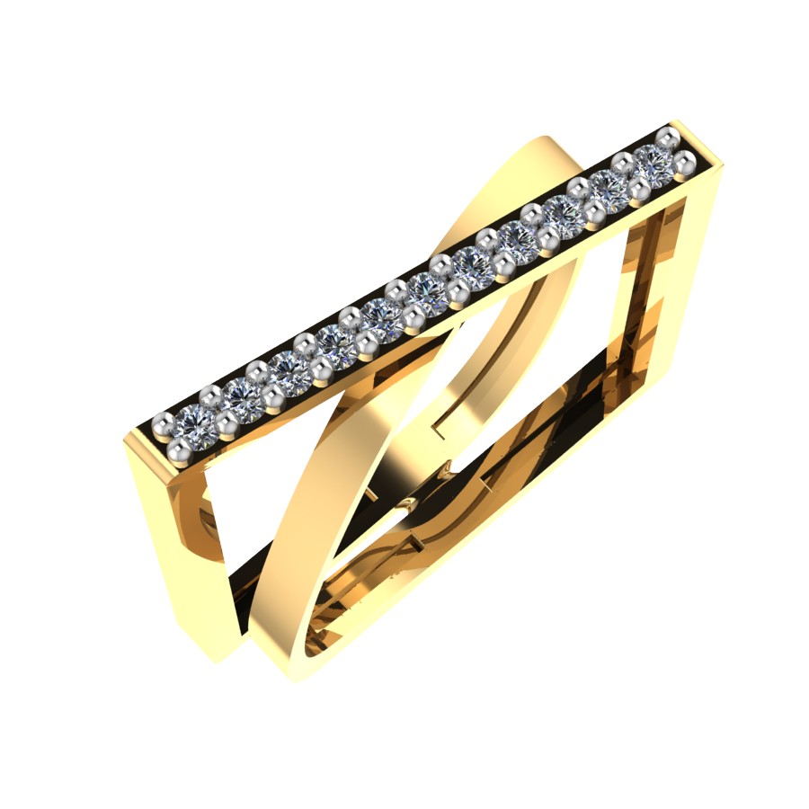 Кольцо из золота с камнем Фианит фото, цены