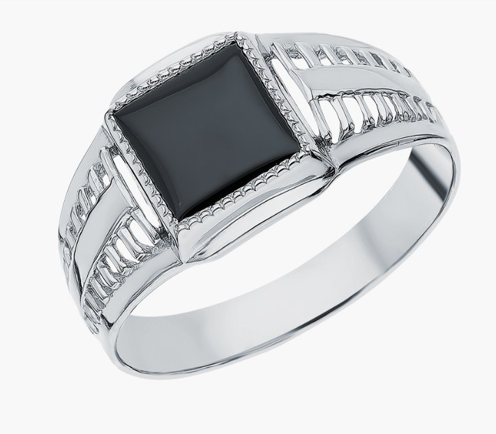 Печатка из серебра с камнем Фианит фото, цены