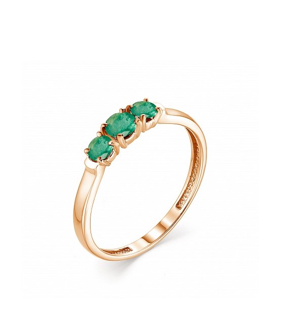 Кольцо из золота с камнем Изумруд фото, цены