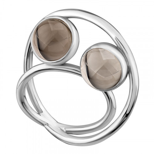 Кольцо из серебра с камнем Цитрин фото, цены