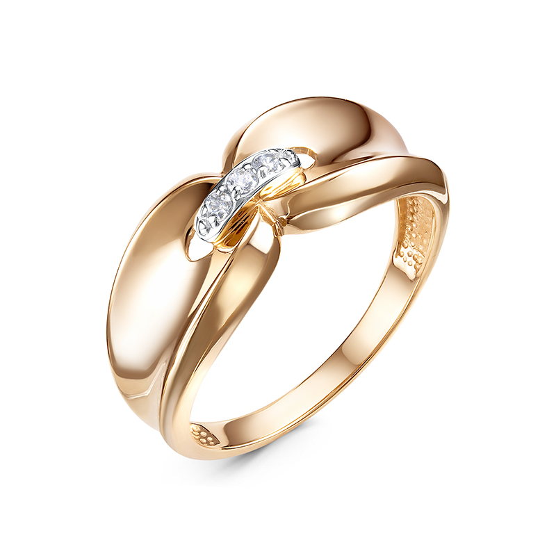 Кольцо из золота с камнем Фианит фото, цены