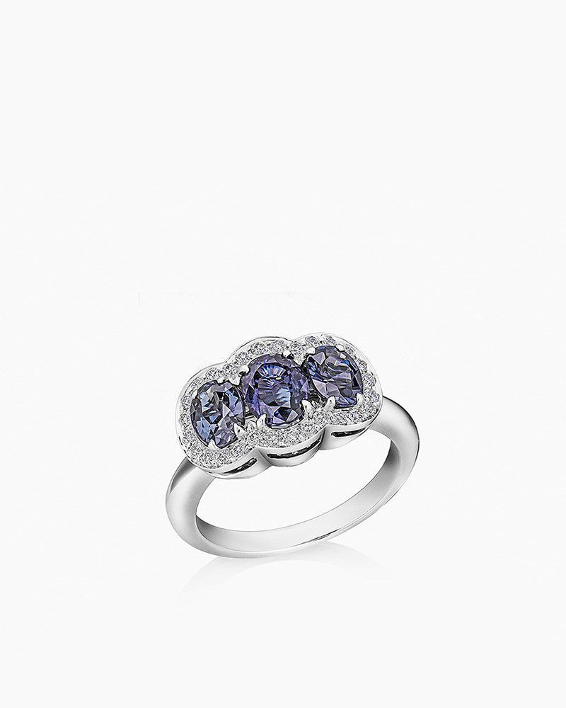 Кольцо из золота с камнем Бриллиант, Шпинель фото, цены