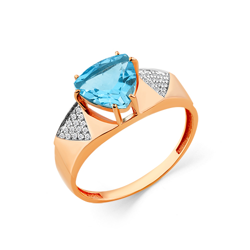 Кольцо из золота с камнем Топаз фото, цены