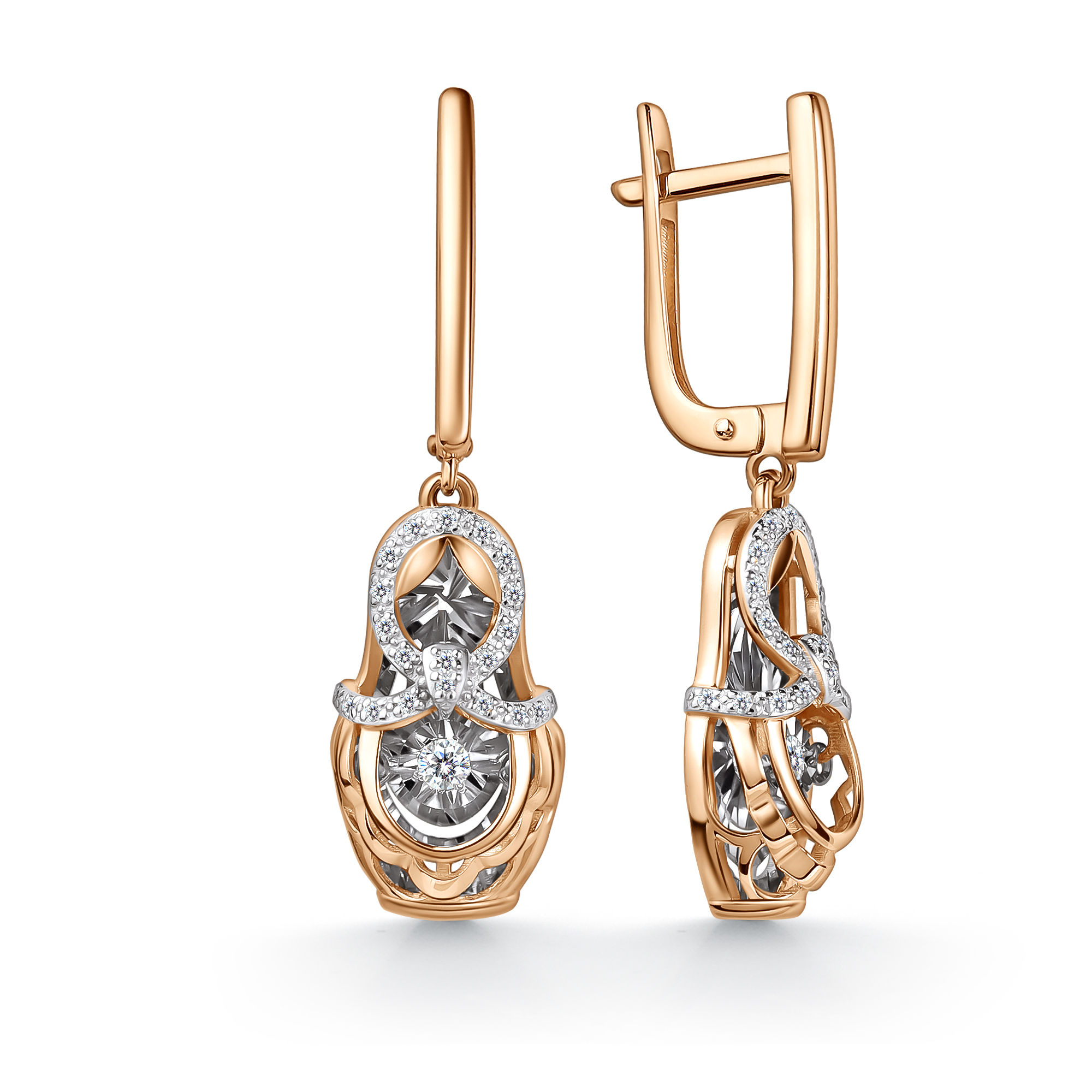 Серьги из золота с камнем Бриллиант,  фото, цены