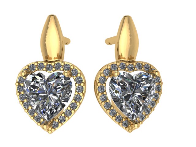 Серьги из золота с камнем Фианит фото, цены