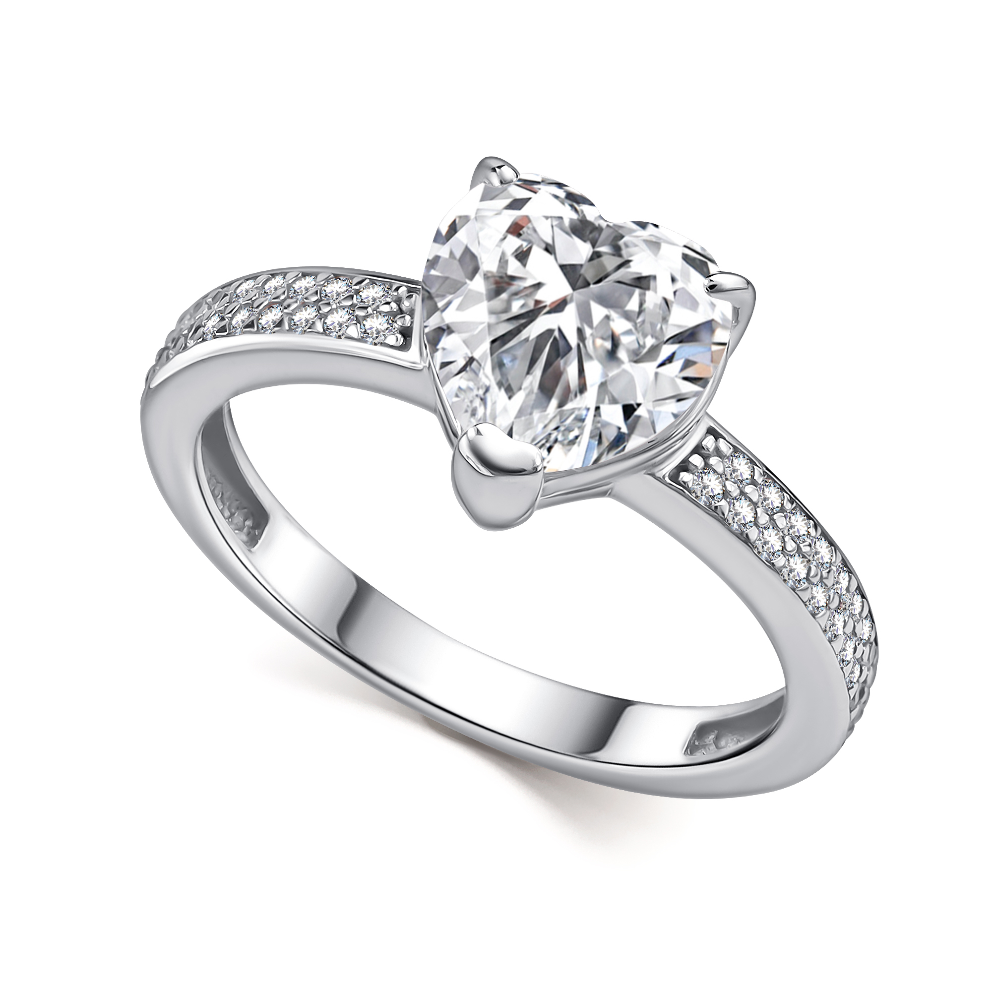 Кольцо из серебра с камнем Фианит,  фото, цены