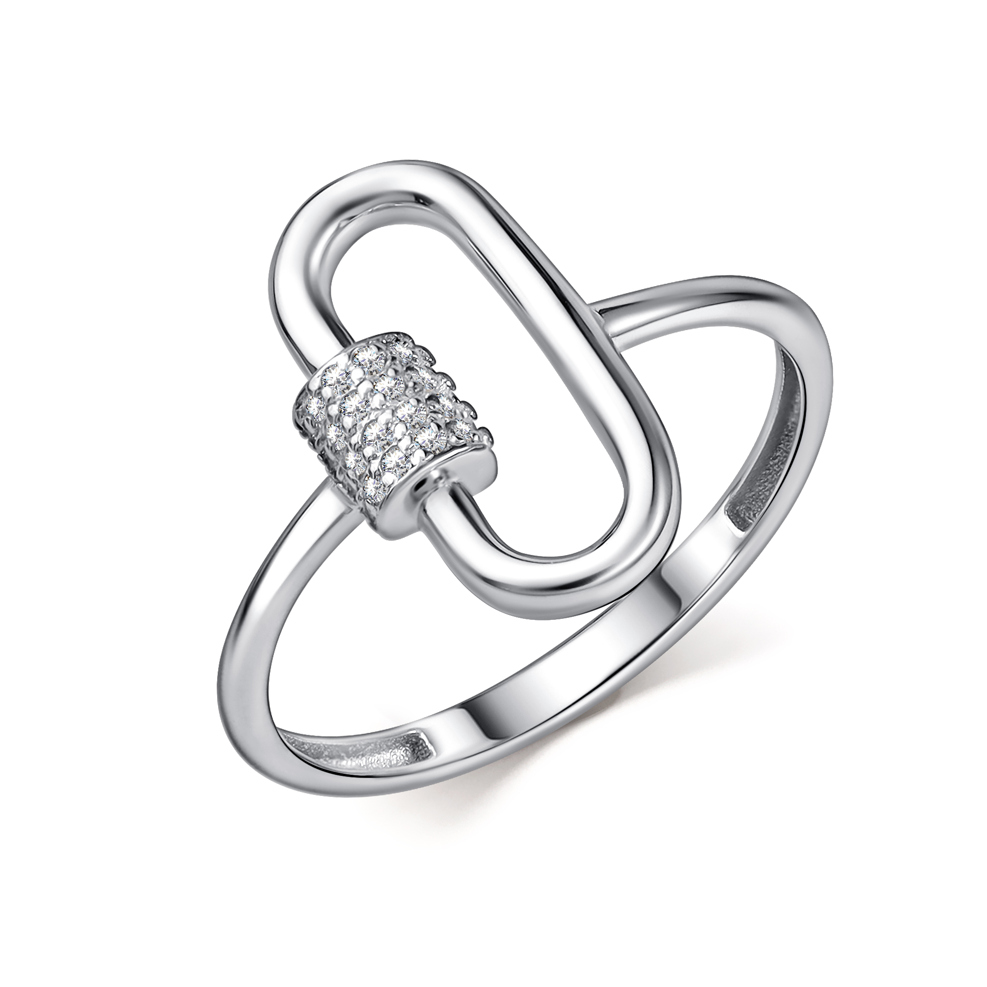 Кольцо из серебра с камнем Фианит фото, цены