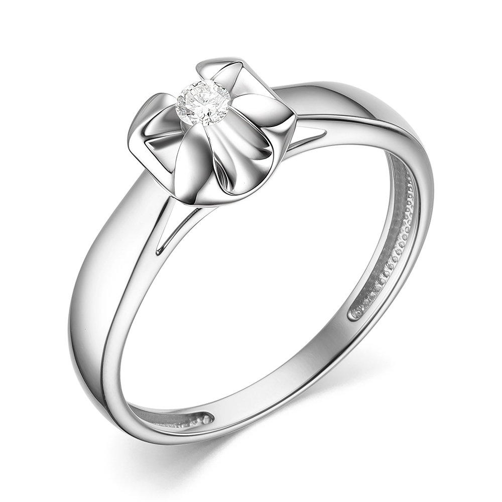 Кольцо из золота с камнем Бриллиант фото, цены