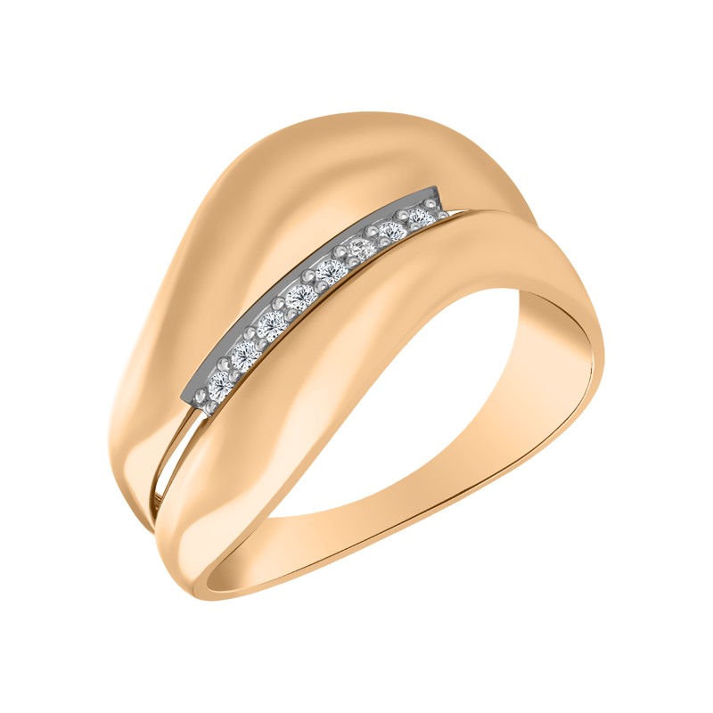 Кольцо из золота с камнем Фианит фото, цены