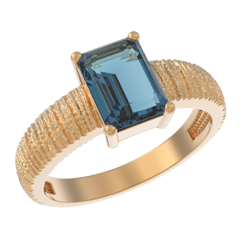 Кольцо из золота с камнем Топаз фото, цены