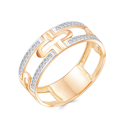 Кольцо из золота с камнем Фианит фото, цены