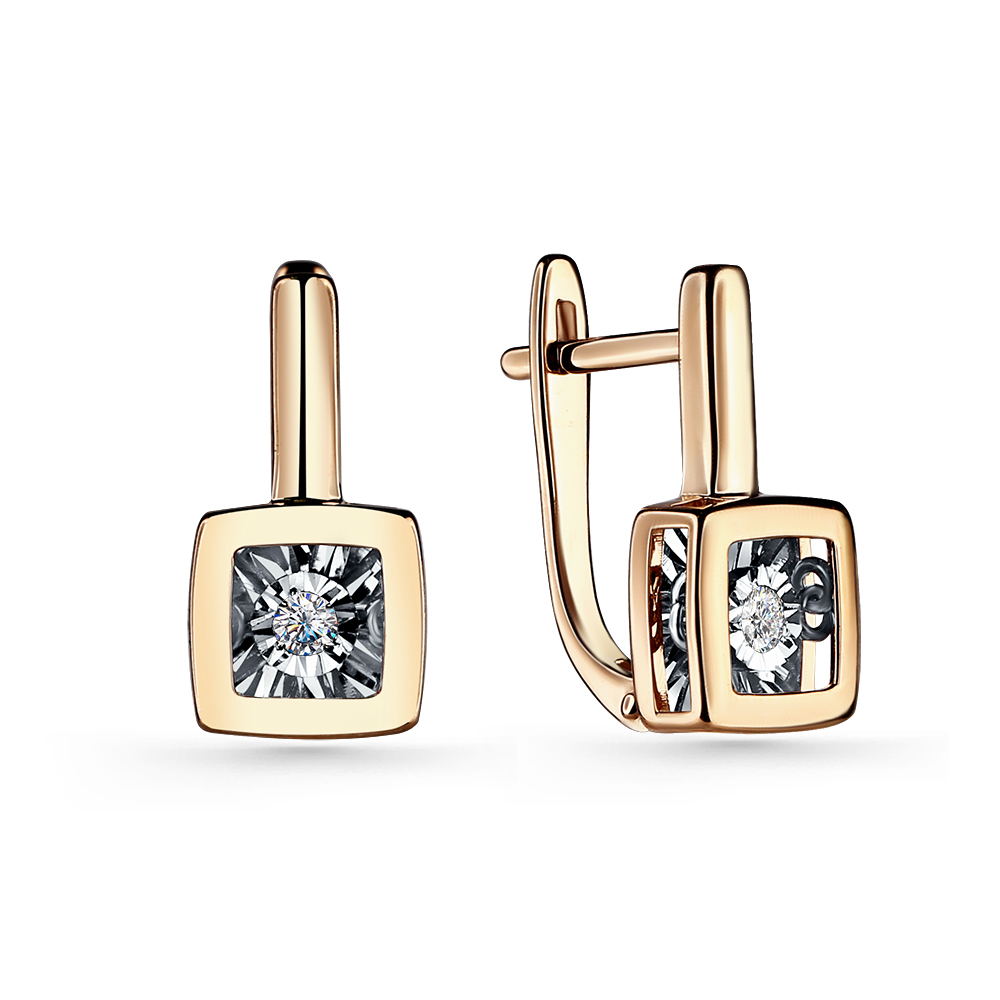 Серьги из золота с камнем  фото, цены