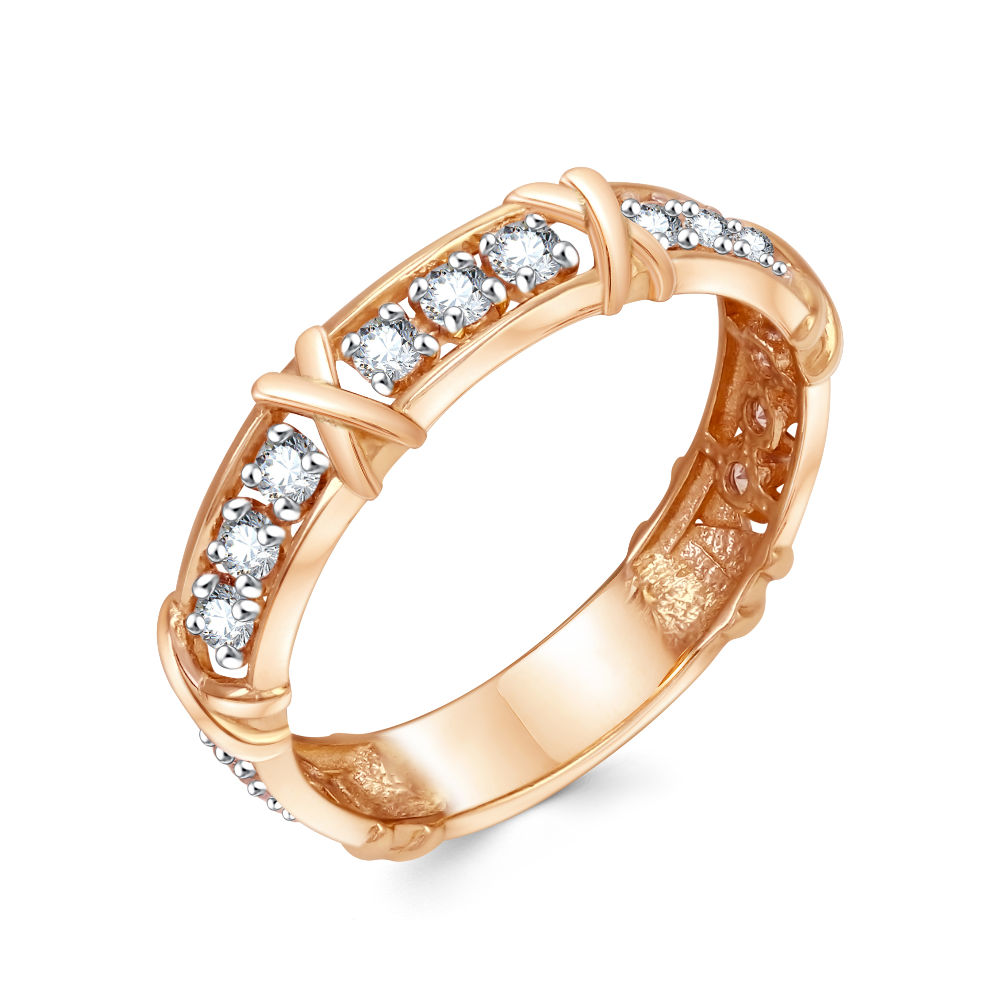 Кольцо из золота с камнем Фианит фото, цены