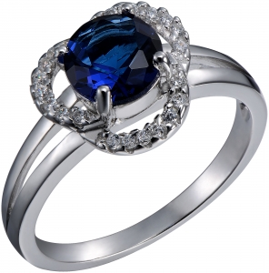 Кольцо из серебра с камнем Кварц, Циркон фото, цены