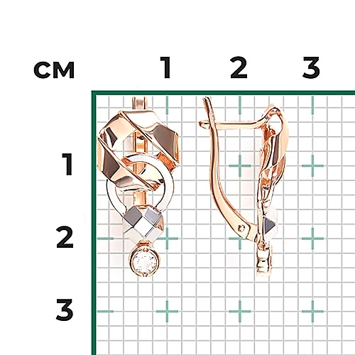 Серьги из золота с камнем Топаз фото, цены