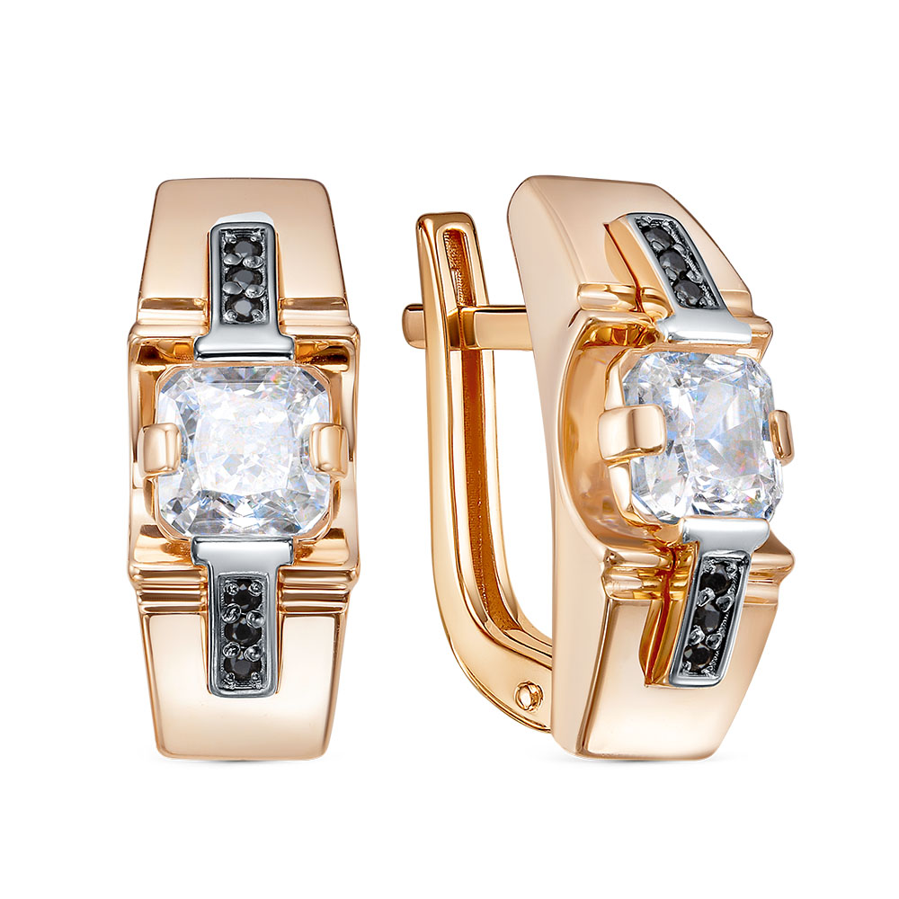 Серьги из золота с камнем Фианит,  фото, цены