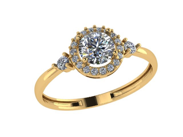 Кольцо из золота с камнем Фианит фото, цены