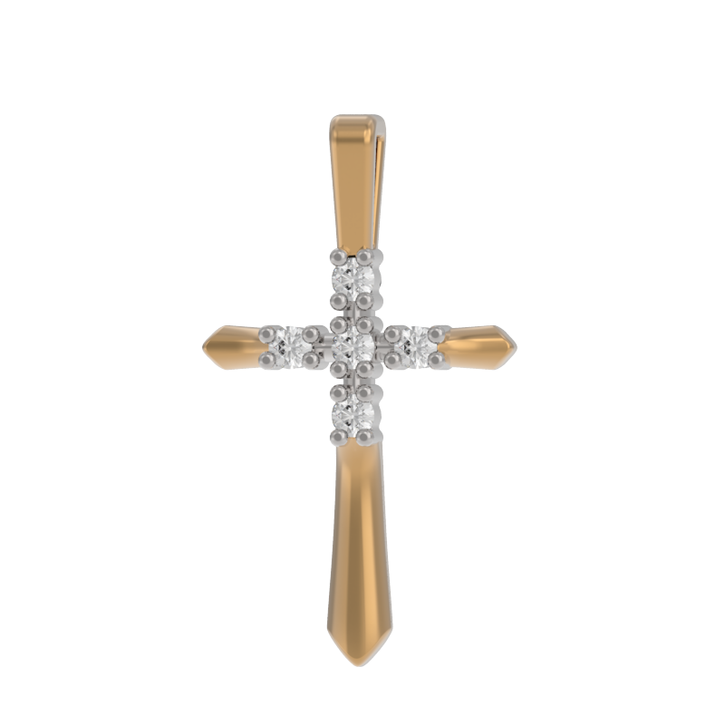 Кулон из золота с камнем Бриллиант фото, цены