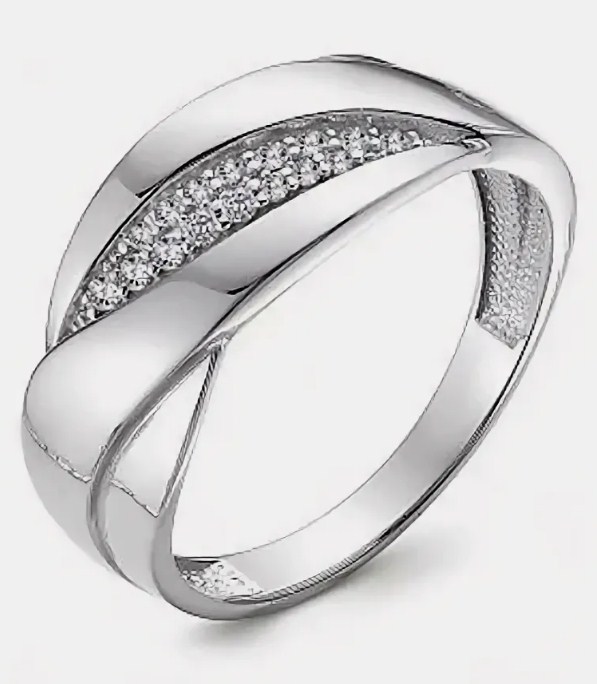 Кольцо из серебра с камнем Фианит фото, цены