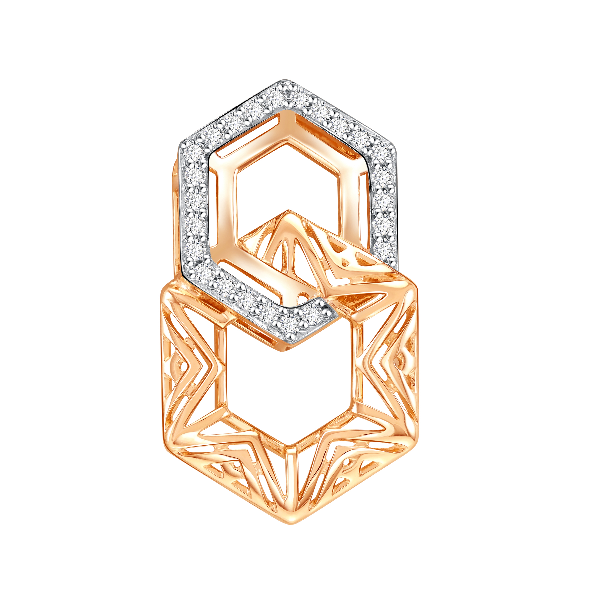 Подвеска из золота с камнем Фианит фото, цены