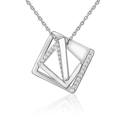 Подвеска из серебра с камнем Фианит фото, цены