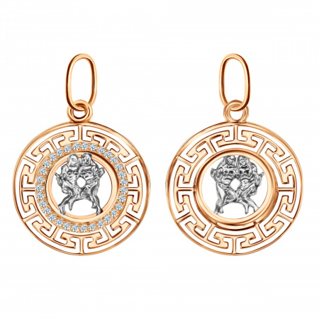 Знак из золота с камнем Фианит фото, цены