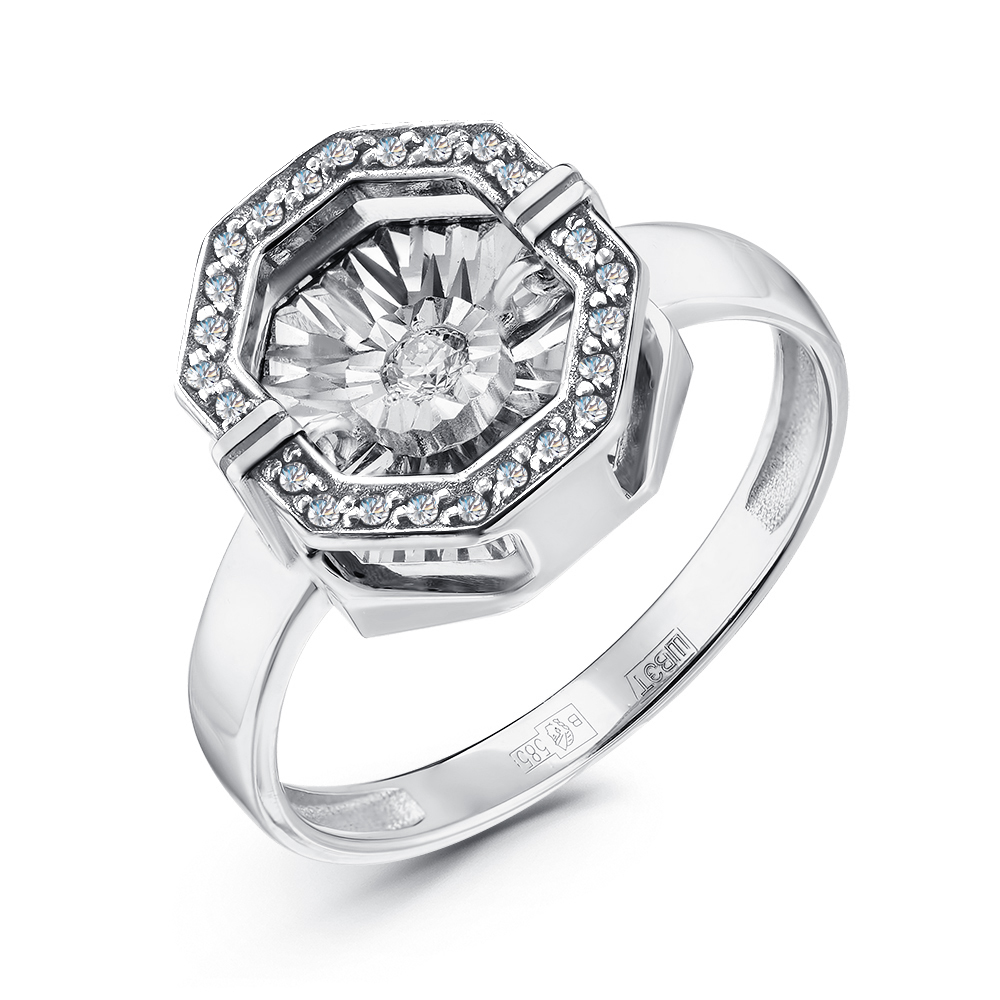 Кольцо из золота с камнем Бриллиант,  фото, цены