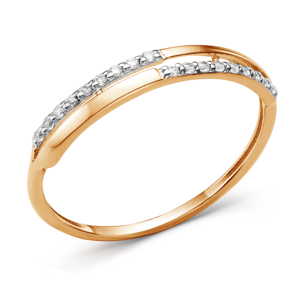 Кольцо из золота с камнем Фианит фото, цены