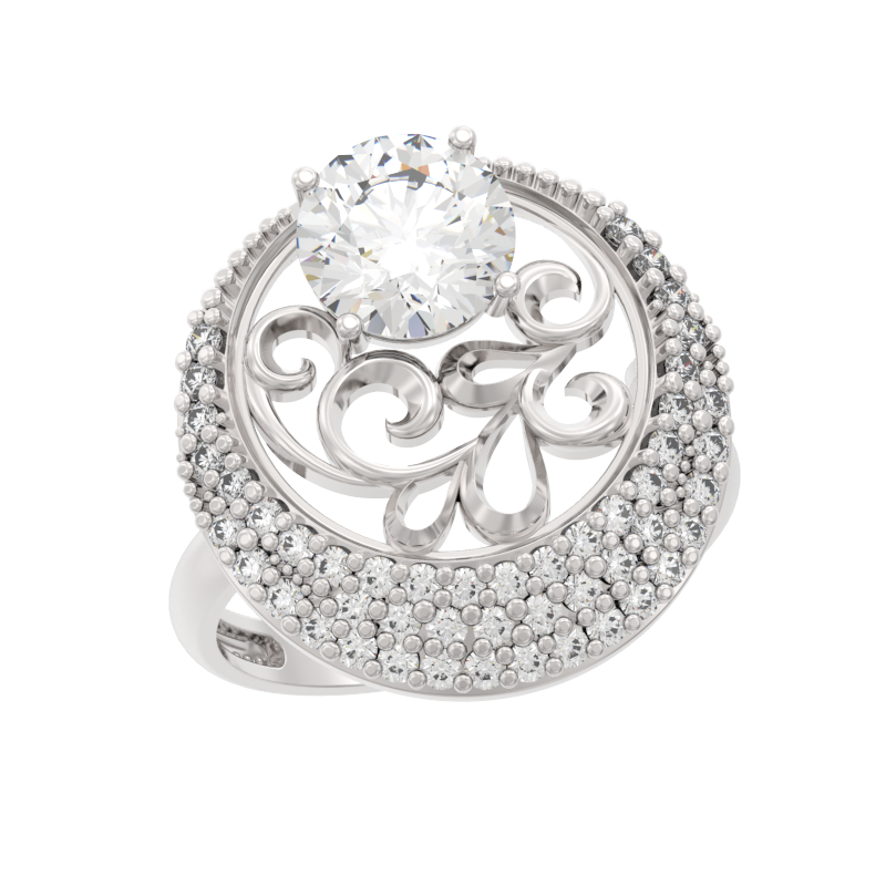 Кольцо из серебра с камнем Фианит фото, цены