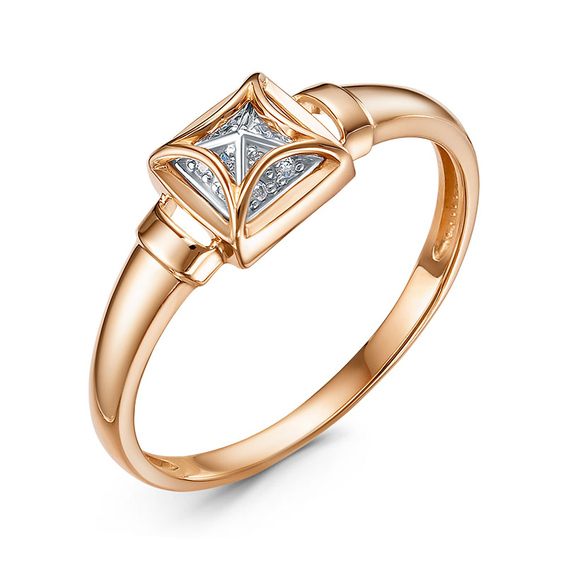 Кольцо из золота с камнем Фианит фото, цены