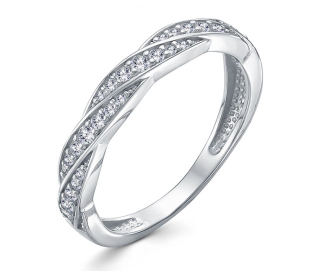 Кольцо из серебра с камнем Фианит фото, цены